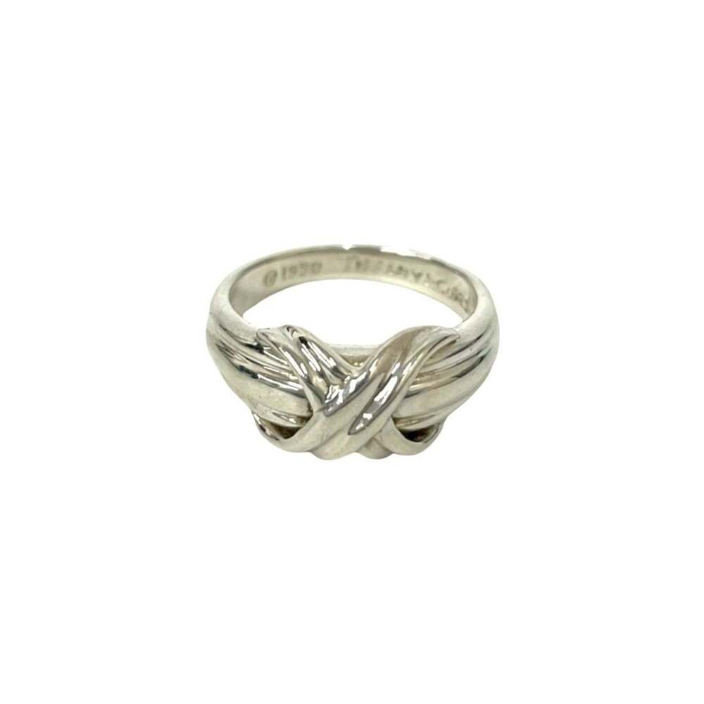 TIFFANY&Co. Tiffany Signature Cross Ring, Sterling Silver 925, Women's/Men's ...